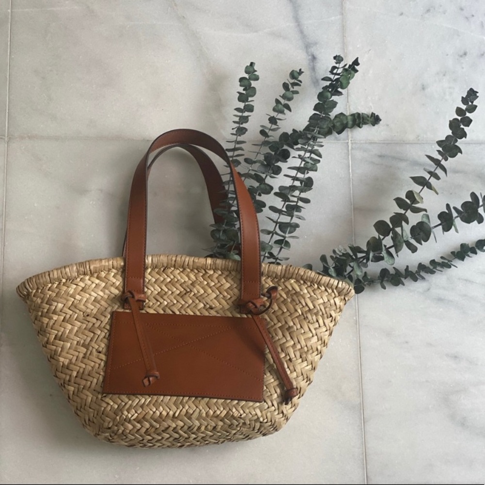 Small Basket Raffia Bag